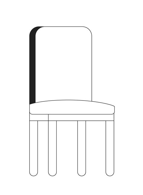 Comfortable Chair Monochrome Flat Vector Object Patio Seating