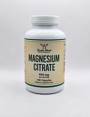 Double Wood Supplements Magnesium Citrate Mg Capsules New