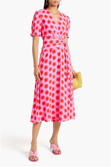 Diane Von Furstenberg Sammie Belted Printed Crepe Midi Dress The Outnet