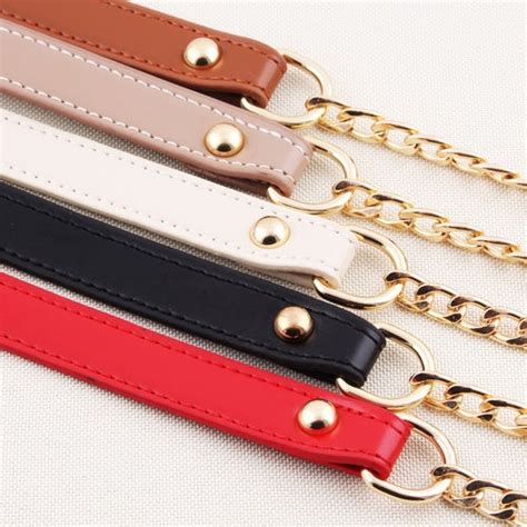 Gold Purse Chain Pu Leather Strap Metal Shoulder Handbag Strap Etsy