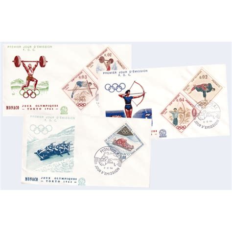 MONACO Lot De Timbres Sur Enveloppes 1er Jour Timbres Monaco