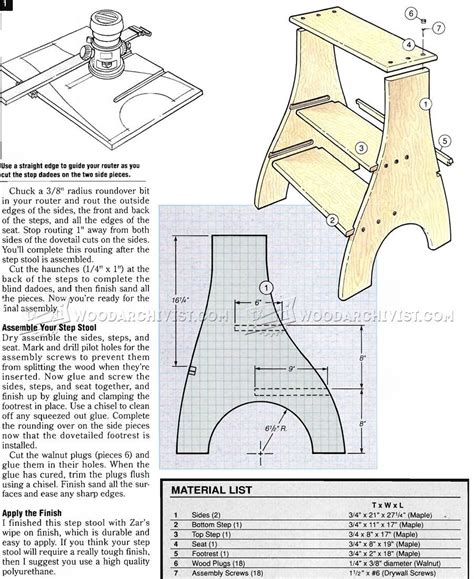 kitchen step stool plans woodarchivist