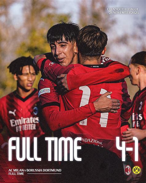 Примавера разгромила “Боруссию” 4-1. | MilanAC