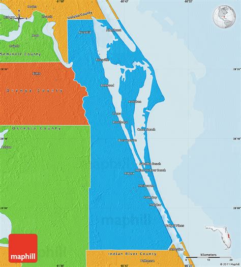 Political Map of Brevard County