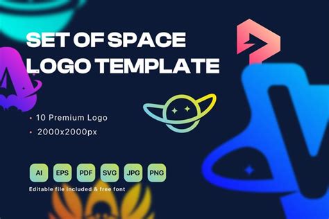 Set of Space Logo Template