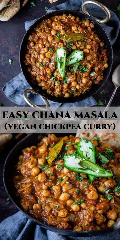 Easy Chana Masala With Vegan Chickpea Curry In A Skillet