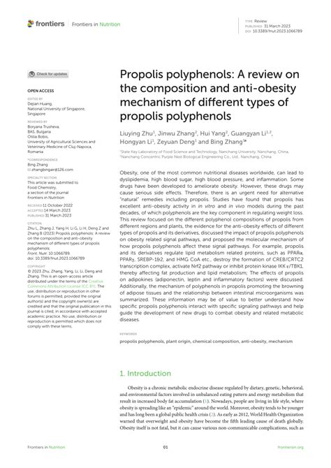 Pdf Propolis Polyphenols A Review On The Composition And Anti