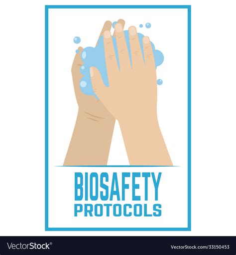 Biosafety Protocols Poster Royalty Free Vector Image