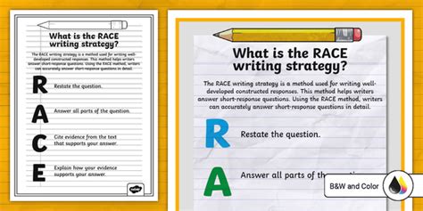 How To Use The Race Writing Strategy With Students Create