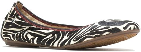 Hush Puppies Womens Chaste Ballet Flat Zebra Calf Hair Hush Puppies