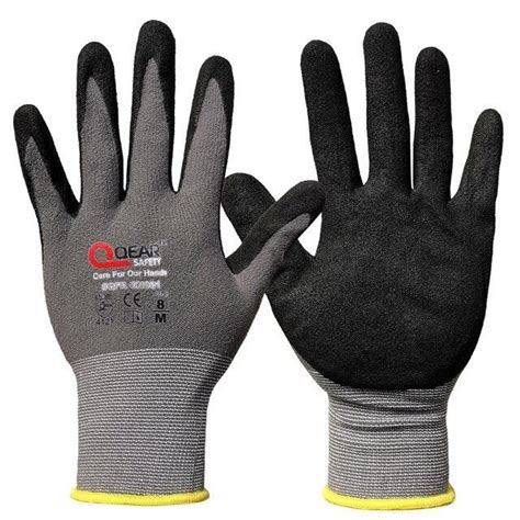 GANT DE CHANTIER 3 Pairs Pack S Gants De Travail En Nitrile Micro