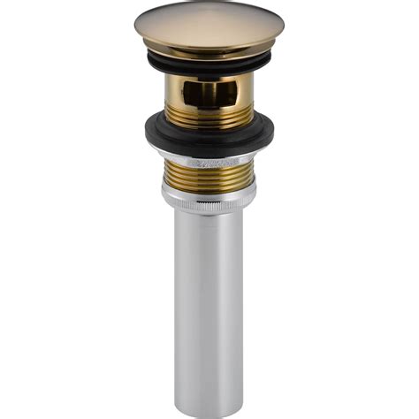 Delta Champagne Bronze Push Pop Up Bathroom Sink Drain With Overflow 5