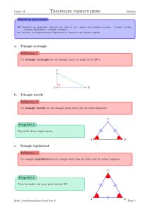 exercices francais Triangles Cm2 Exercices corrigés