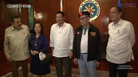 Duterte Meets With Former Presidents At National Security Council