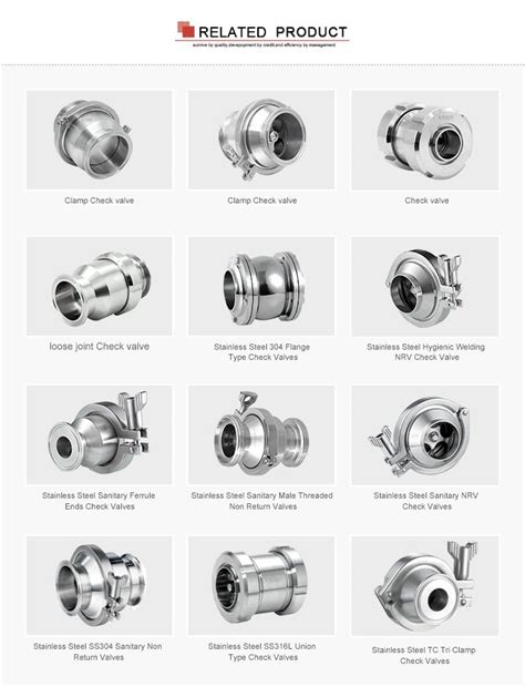 Ss Stainless Steel Sanitary Tri Clamp Check Valves