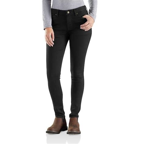 Carhartt Woman S Tall Onyx Cotton Polyester Spandex Slim Fit Layton