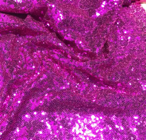 Fuchsia Pink Sequin Spangle Sewn On Mesh Fabric Prism Fabrics And Crafts