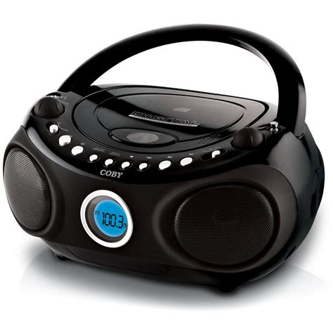 Coby CXCD240BLK Portable CD Player With AM/FM Radio CXCD240BLK