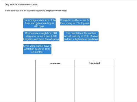 FREE Drag Each Tile To The Correct Location Match Each Trait That An