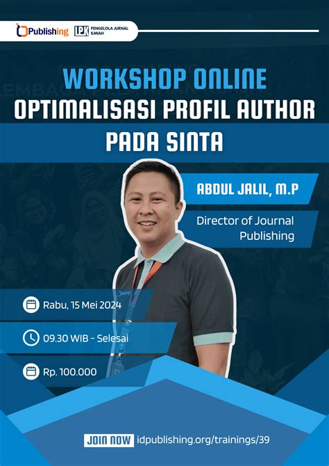 Workshop Online Optimalisasi Profil Author Pada Sinta Idpublishing