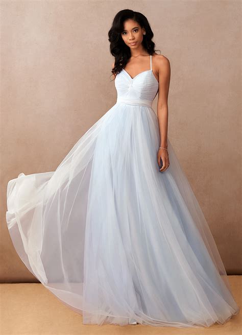 Azazie Aura Azazie Essence Bridal Gown Colored Wedding Dresses Light Blue Wedding Dress