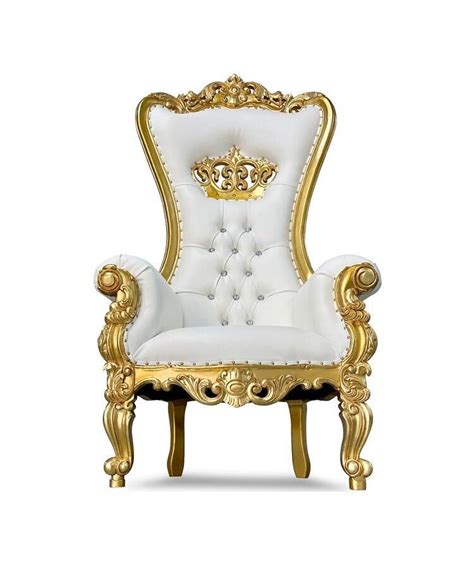 Crown Chair Gold And White Royal Chair Chair Throne Chair