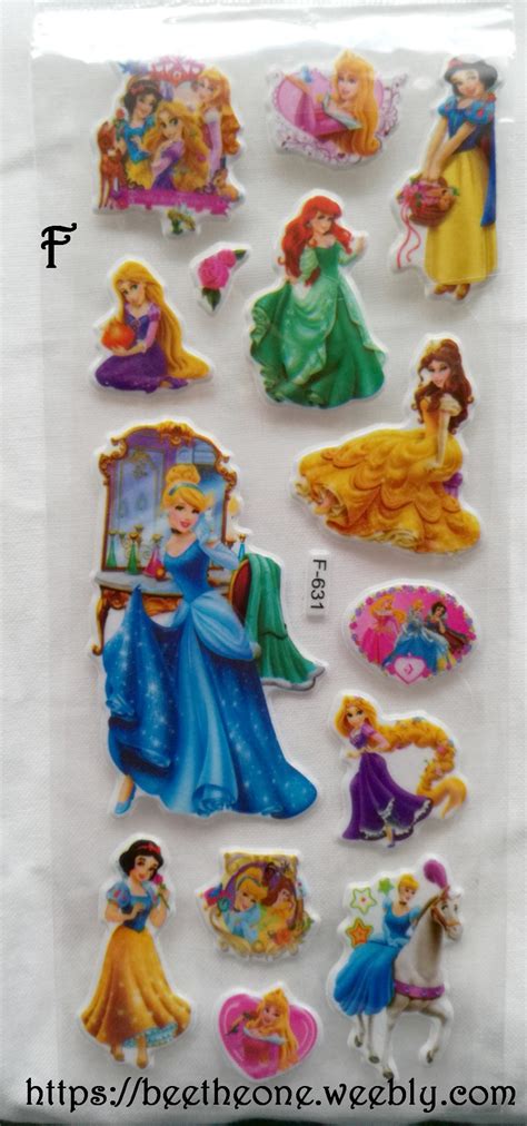 Stickers Disney Princesses Collection Princesses 6 Modèles