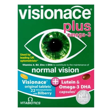 Vitabiotics Visionace Plus Omega 3 56s Eye Vitamins Chemist Net