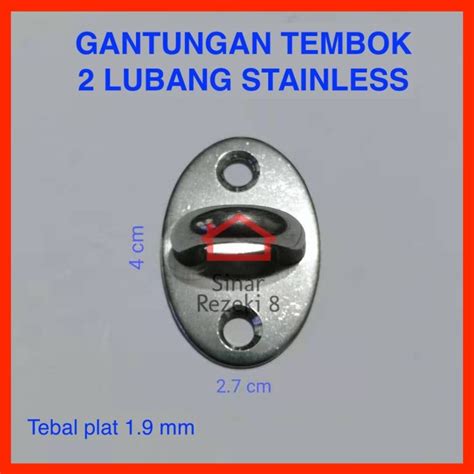 Jual Gantungan Bracket Tembok Lubang Rak Kawat Seling Sling Baja