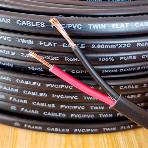 Km Lighting Product Fajar Pvc Twin Flat Cable Mm Core Black M