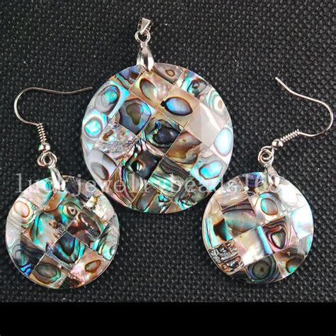 Free Shipping Women Fashion New Zealand Abalone Shell Round Earring