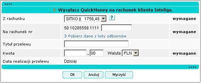 Szybki przelew czyli QuickMoney Produkty Aktualności Inteligo