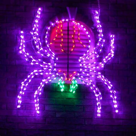 Haunted Hill Farm 48x40 In Giant Outdoor Led Lighted Spider Halloween