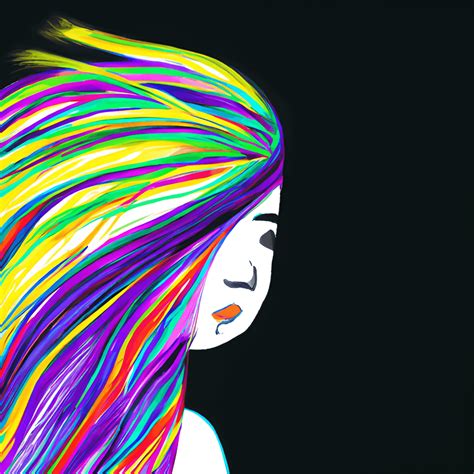 Womens Abstract Art Hair Graphic · Creative Fabrica