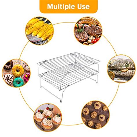 TeamFar Cooling Rack 4 Tiers Stainless Steel Wire Rack For Baking