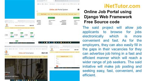 Online Job Portal Using Django Web Framework Free Source Code