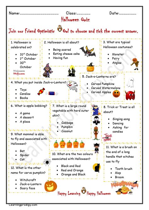 Free Printable Halloween Quiz| More About Halloween with Answers with Pictures - worksheet ...