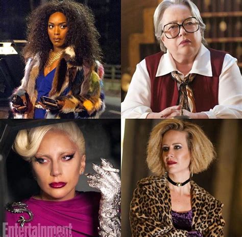 Cast Of American Horror Story Hotel ~ Angela Bassett Kathy Bates Lady Gaga And Sarah Paulson