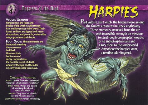 Harpies Greek Mythological Creatures Mythological Creatures Weird