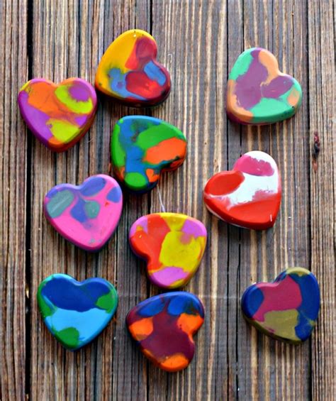 DIY Crayon Hearts For Cards This Valentines Day