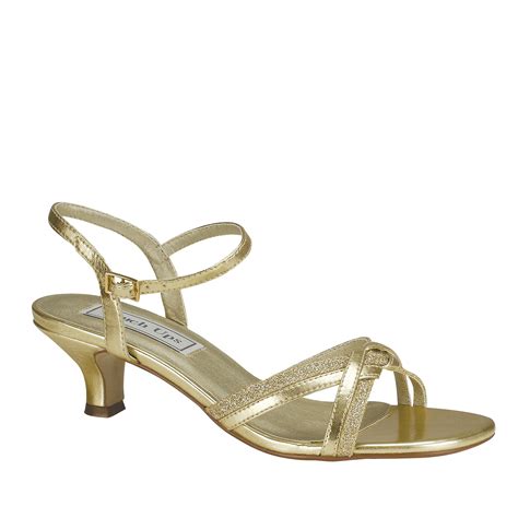 Touch Ups Womens Melanie Gold Sandal Wide Width Available