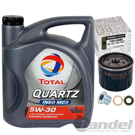 RENAULT ÖLFILTER TOTAL 5W30 MOTORÖL TWINGO II CN0 SCENIC II MEGANE