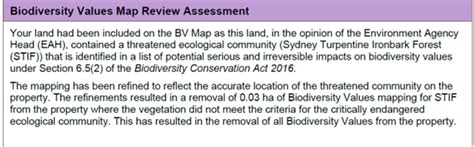 Biodiversity Values Map Review Anderson Environmental