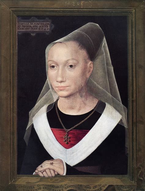 Portrait Of A Young Woman 1480 After Hans Memling From Lillustration