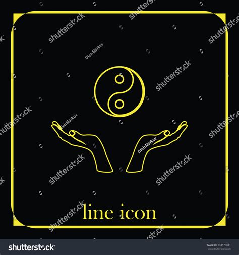 Two Opened Hands Holding Yin Yang Stock Vector Royalty Free