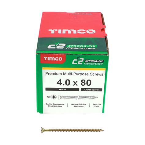 Timco C2 Strong Fix PZ2 CSK Premium Multi Purpose Wood Screws Box Of