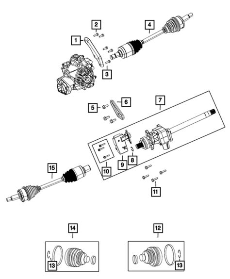 Front Axle Drive Shafts For 2015 Dodge Charger Mopar Parts Corp