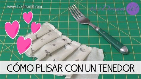 C Mo Hacer Pliegues Con Un Tenedor Youtube Ajuste De Costura