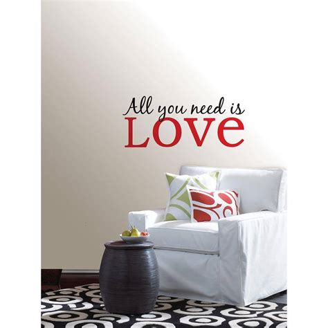 Wallpops Peel And Stick All You Need Is Love Wall Applique Wpq96854