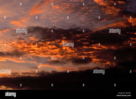 Mackerel Sky sunset Stock Photo - Alamy